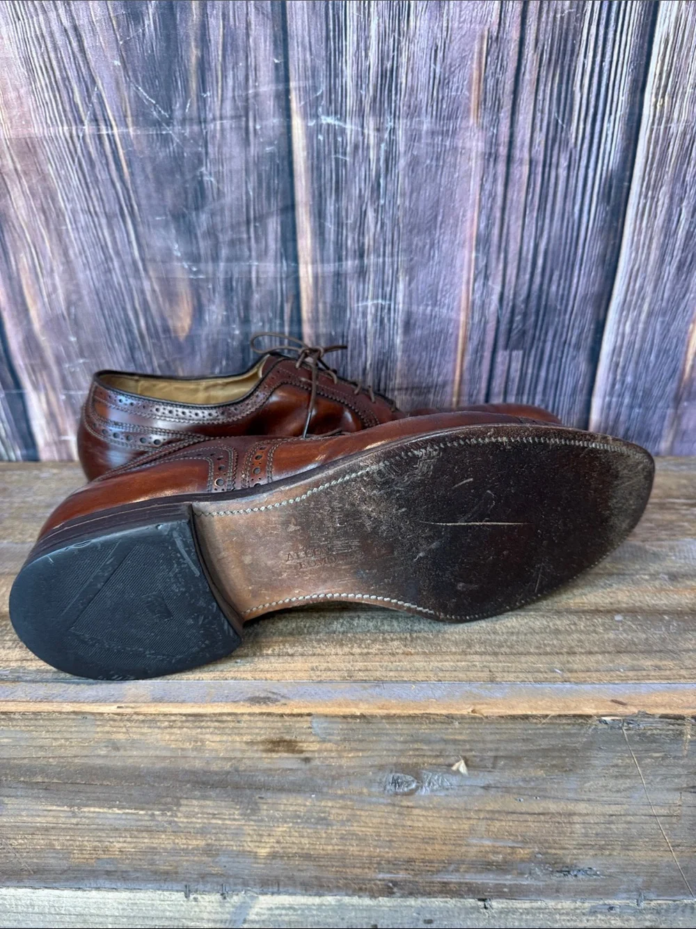 Sam Edelman Men's Brown Leather Wingtip Oxfords